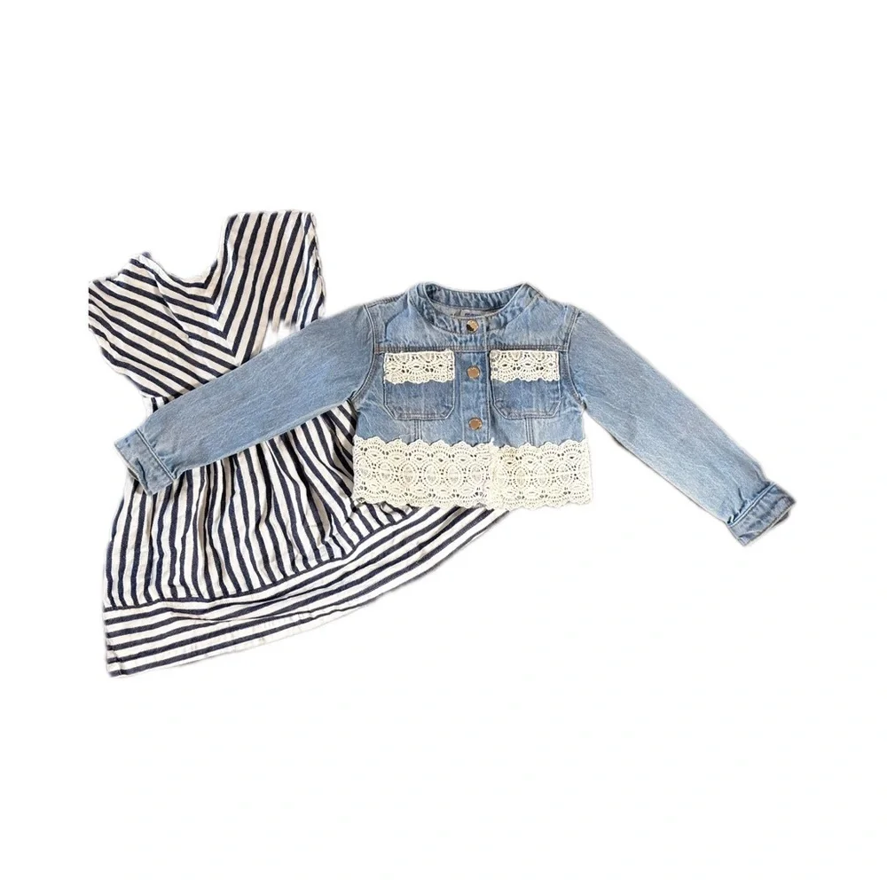 Mayoral Dress &‎ Denim Jacket Bundle